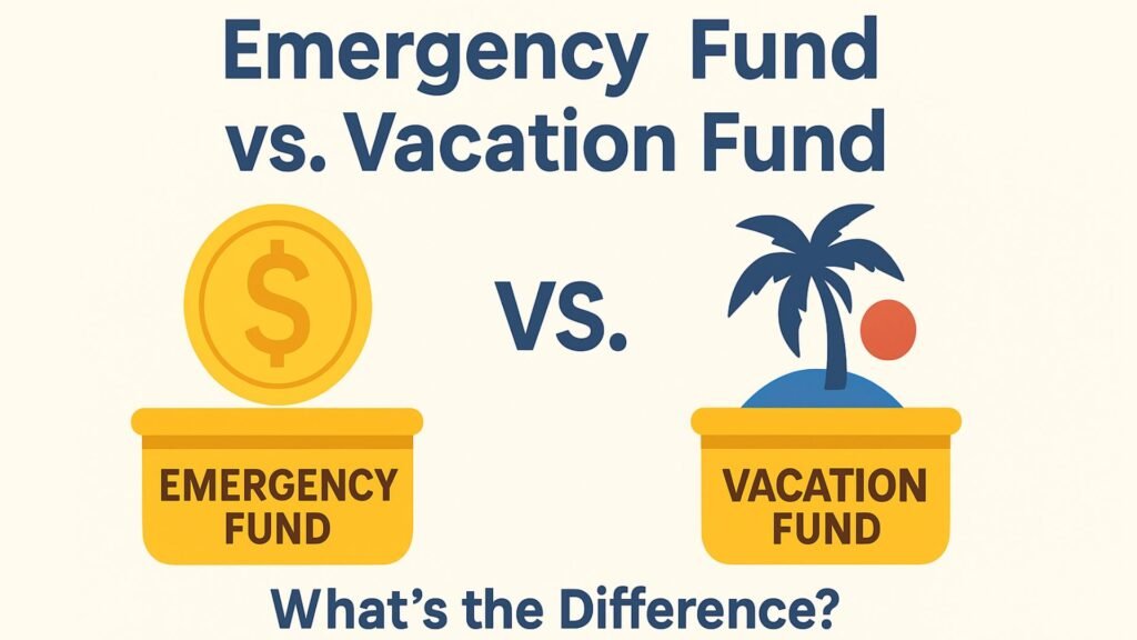 Emergency Fund vs. Vacation Fund, building an emergency fund, vacation savings plan, financial emergency savings, planned vacation fund, emergency fund guidelines, how to save for vacation, emergency fund importance, vacation fund strategy, savings goal emergency fund, separate savings accounts, fund your dream vacation, financial safety net, vacation fund vs emergency fund, save for unplanned expenses, budget for vacation and emergencies